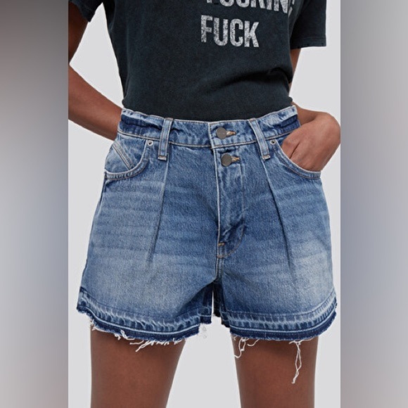 Frame Denim Pants - FRAME Mosaic Flare Shorts Size 27